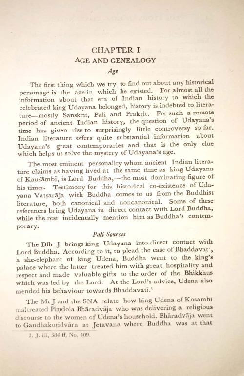 The Story of King Udayana as Gleaned from Sanskrit, Pali & Prakrit Sources